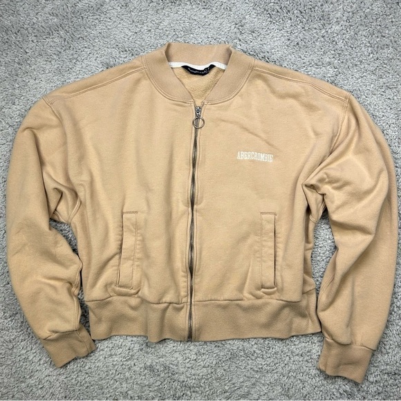 Abercrombie Sweatshirt Womens Extra Large Zip Up Sweater Jacket Pockets Preppy - Picture 1 of 5
